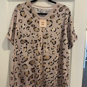 Leopard plus size shirt